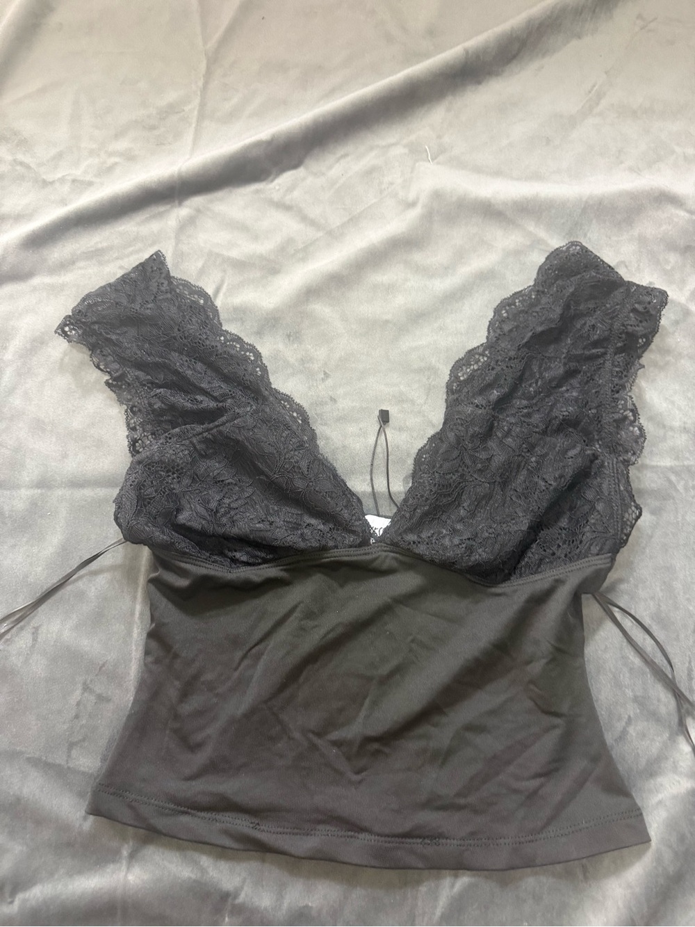 Princess Polly Women's Black Solid Lace
Camisole Top, Size S Regular